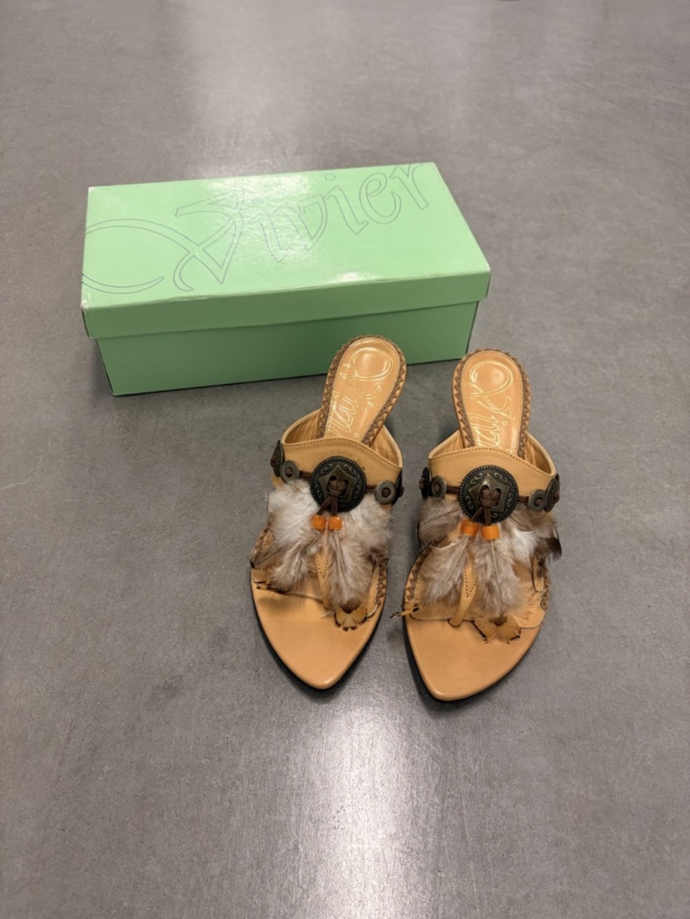 Vintage Vivier Tribal Feathered Heels